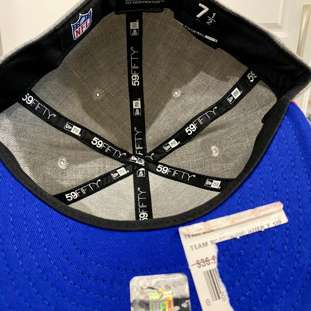 New Rare Buffalo Bills New Era Throwback 59Fifty Fitted Team Screen Hat 7 3/8 - Picture 4 of 4